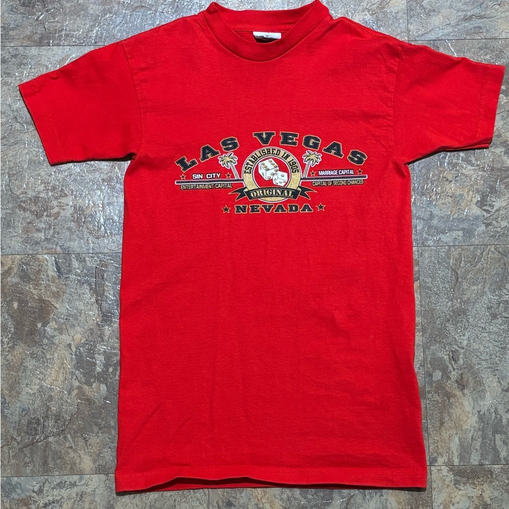 Vintage Red Las Vegas Graphic T-Shirt